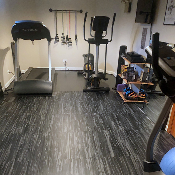 FitZone Home black marble flooring