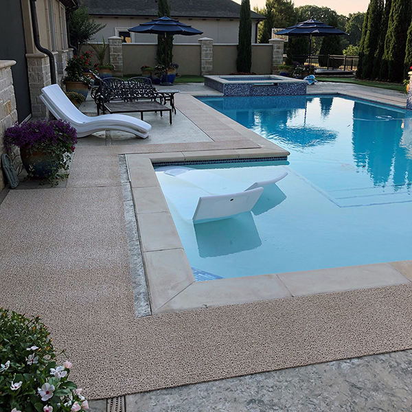 PEM “Spaghetti Noodle” Aquatic Matting Used on Swimming Pool Deck